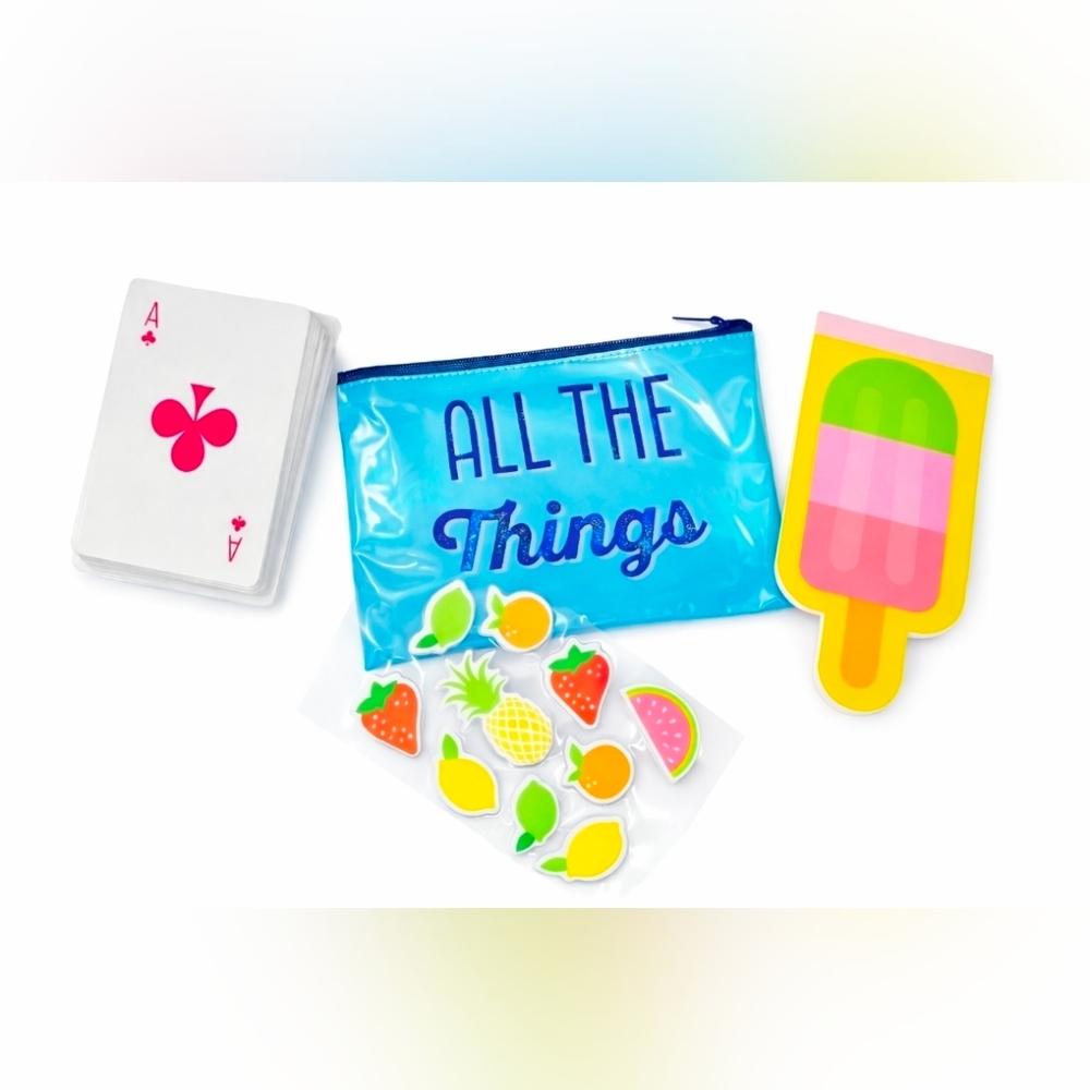 FREE W/$20 Purchase- Colorful Fruit and Card Party Set